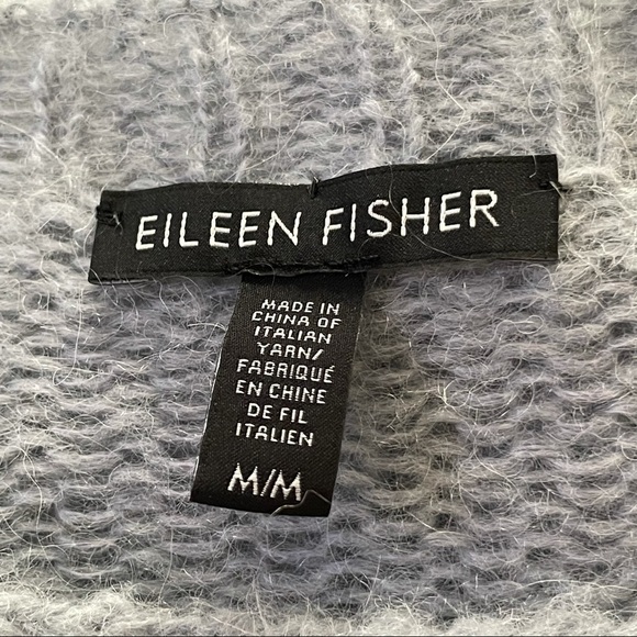 Eileen Fisher Gray Mohair Alpaca Crew Neck Sweater Size M - Picture 9 of 11